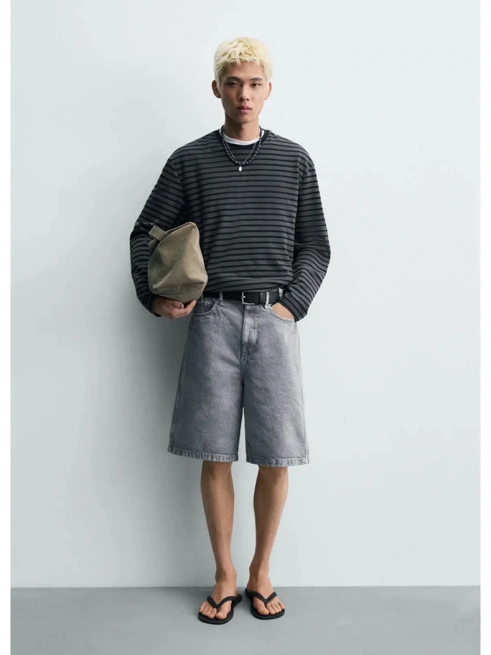 Zara men baggy shorts